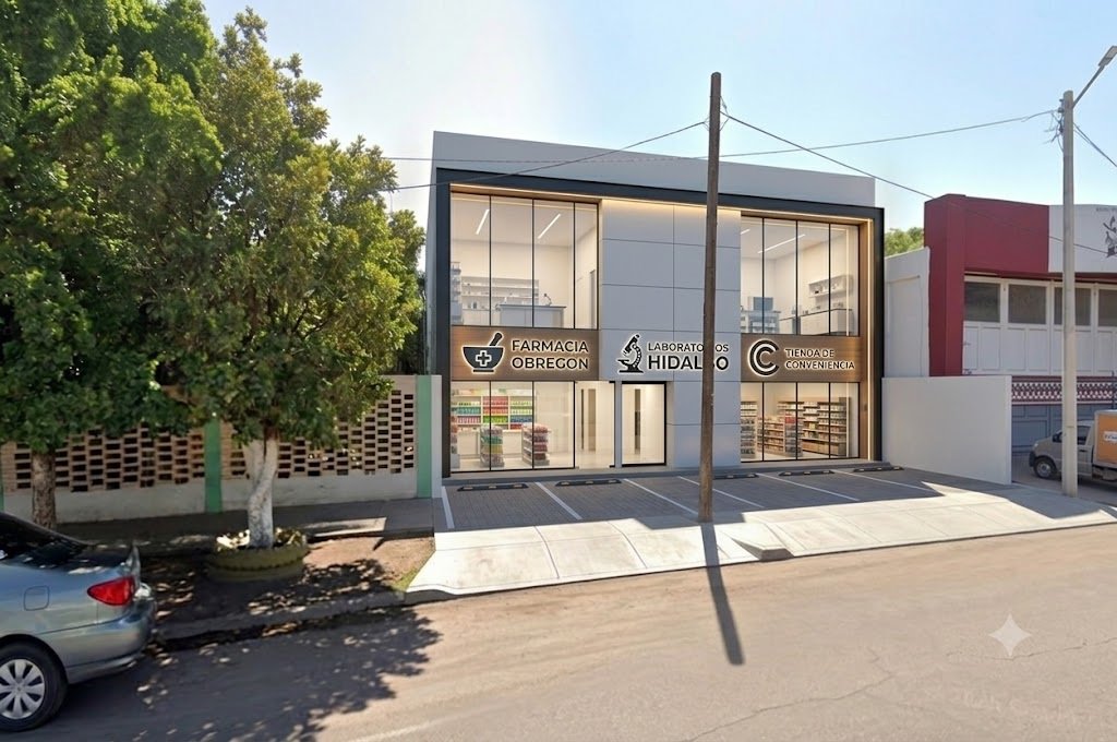 Terreno en Venta - Colonia Hidalgo 9 Propuesta arquitectonica de farmacia ancla comercial en Ciudad Obregon junto al IMSS